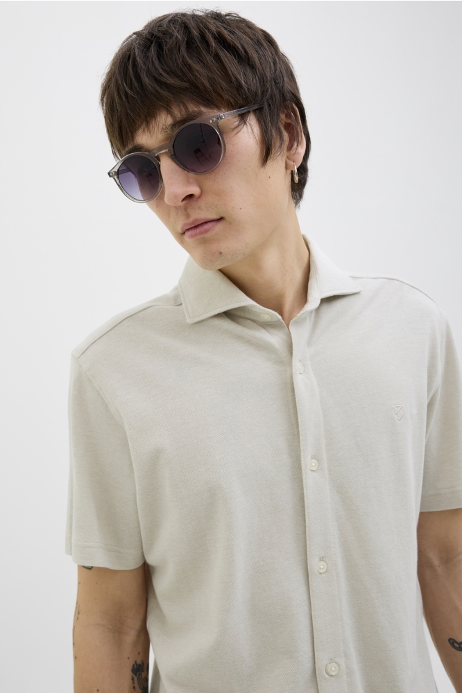 JPRBLALANCE PIQUE S/S SHIRT SMU 12275652 SILVER LINING